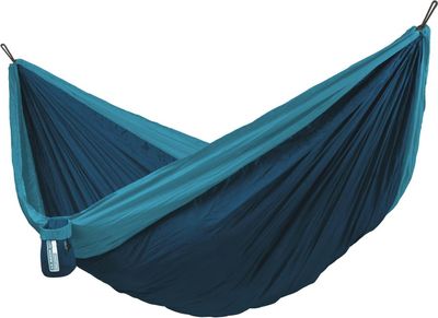 La Siesta Reise-Hängematte COLIBRI 3.0 river blau Doppel-Reisehängematte inkl. Befestigungsmaterial