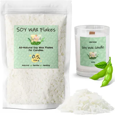 Produktbild von Sojawachsflocken 100% natürlich, 200G, additivfrei, für Kerzenherstellung