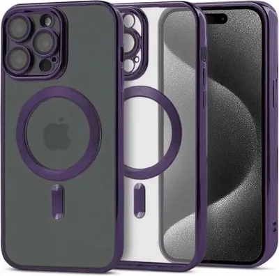Obrázek produktu pro Pouzdro pro iPhone 12 MAGSAFE MAGSHINE REINFORCED PURPLE CASE + GLASS