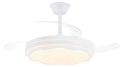 Image de Ventilateur Plafond Led Rétractable Ventilateur De Plafond Led Cct Avec Pales Rétractables - Cristalrecord