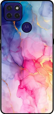 Produktbild von Smartphonica Telefon Fall geeignet für Motorola Moto G9 Power mit Marmor-Druck - TPU zurück Abdeckung Fall Marmor-Design - Regenbogen