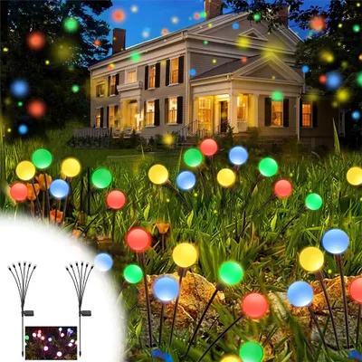 Produktbild von Lampy solarne do ogrodu zewnętrznego, 2szt 6 Led Solar Firefly Light, Solar Light Garden Decoration Solar Lights Garden Lighting For Terrace Balcony Garden