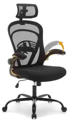 Obrázek produktu pro Kancelářská židle, ergonomický design, výškově nastavitelná, černá