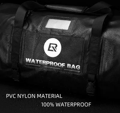 Produktbild von ROCKBROS Motorradtasche Gepäckrolle Hecktasche 100% Wasserdicht Motorrad Satteltasche mit Schultergurt ca. 55L Schwarz