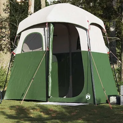 Produktbild von Wasserdichtes Camping Duschzelt aus Polyester mit PolyurethanBeschichtung, Toilettenzelt für Camping, Umkleidezelt mit abnehmbarem Überzelt, leicht und tragbar mit Tragetasche