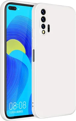 Produktbild von Huawei Nova 6 Hülle, LaimTop Slim Liquid Silikon Gel Gummi Schutzhülle für Huawei Nova 6 Weiß