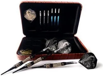 Obrázok produktu pre CUESOUL Black Scorpion Soft Darts Set 16g Deluxe Case Dart Tool