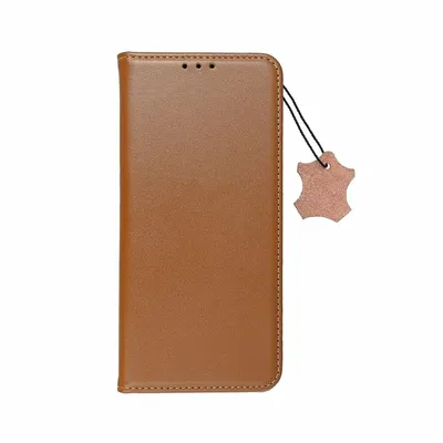 Produktbild von Smart Pro Echt Leder Hülle Tasche kompatibel mit Xiaomi Redmi Note 13 4G Braun