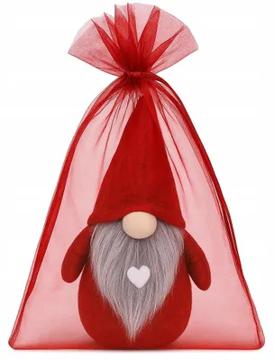 Produktbild von Allbag Organza Geschenkbeutel Nikolaus Weihnachten 10 Stück