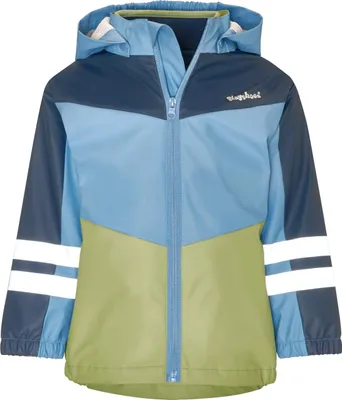 Obrázok produktu pre Playshoes, detská outdoorová bunda, unisex, dažďová bunda, olivová/petrolejová farba, veľkosť 98