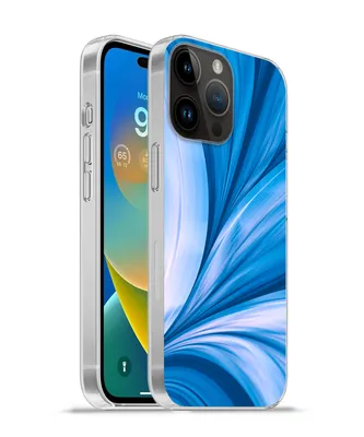 Produktbild von MuchoWow® Handyhülle Schutzhülle Hülle für Apple iPhone 14 Pro - Softcase Blau - Abstrakt - Design Silikon Softcase Handy Hülle - Umschlag