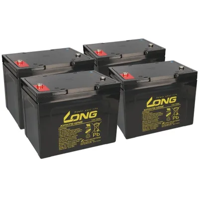 Produktbild von 48V 75Ah Akku-Satz passend für Ortopedia Touring 925N – 4x Kung Long KPH75-12NE M6 AGM