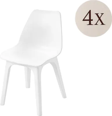 Produktbild von Montivilla - Außenstuhl, Weiß, 4 Stühle  Italy