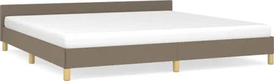 Produktbild von vidaXL Bettgestell ohne Matratze Taupe 200x200 cm Stoff