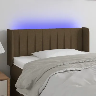 Produktbild von Möbel LED Kopfteil Dunkelbraun 103x16x78/88 cm Stoff - Kopfteile 3123467
