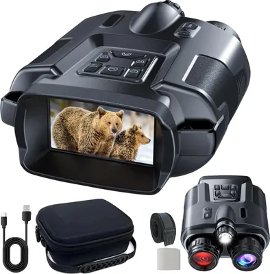 Zdjęcie produktu dla Lornetka, 8-krotny zoom cyfrowy, obsługa wideo 4K, 64 GB, czarna