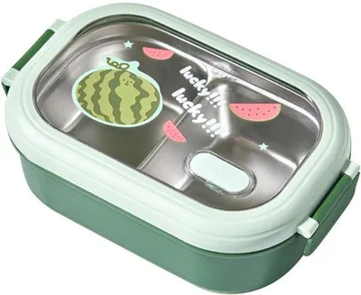 Produktbild von Unyqoos® Thermo-Lunchbox aus Edelstahl – 2 Fächer, auslaufsicher und isoliert, für Büro, Schule & den täglichen Gebrauch
