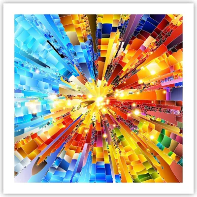 Produktbild von Poster - Poster ohne Rahmen - Abstraktion modern - 60x60 cm - Wand Bild - Wanddeko - Wandbilder - Kunstposter - Wandposter - Bilder - Kunstdruck - Wanddekoration - Wandbild - P2XAC60x60-3982