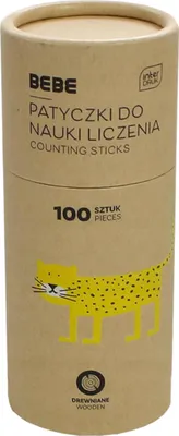 Zdjęcie produktu dla Interdruk Bebe Patyczki Drewniane do Nauki Liczenia 100 Szt Patyczków
