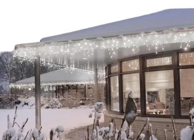 Image de Guirlandes lumineuses d'extérieur, 8 modes d'éclairage, conception étanche, lumière blanche, 10 m