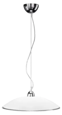Immagine prodotto di Sospensione in Vetro 6002, Lampadario Moderno Bianco, Attacco E27 Max 60W, Diametro 45 cm, Altezza Regolabile fino a 120 cm per Interni - Perenz