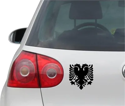 Produktbild von Aufkleber / Autoaufkleber - JDM - Die cut - Albania Decal Albanian Auto Laptop Fenster - Folie Sticker - schwarz - 88mm x63mm
