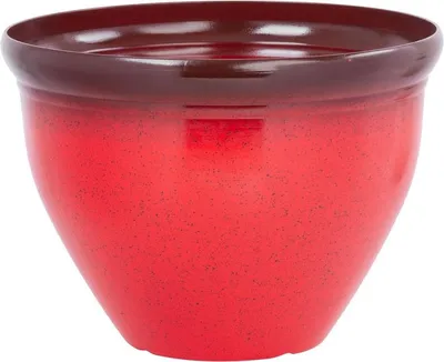 Image de Pot de fleurs Strend Pro, emaille, rouge, 38x28,5 cm