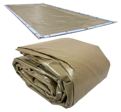 Obrázek produktu pro Zimní plovací kryt - 16 x 24 stop - Vysoce odolný polyetylen - Obdélníkový