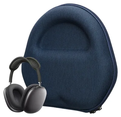 Produktbild von kwmobile Hülle für Apple AirPods Max / AirPods Max 2 Hülle - EVA Tasche für Kopfhörer - Case Schutzhülle in Dunkelblau