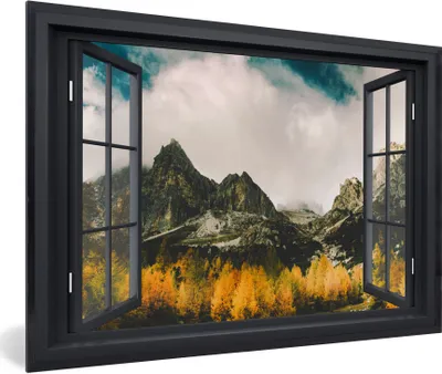 Produktbild von MuchoWow® MuchoWow® Gerahmtes Poster Aussicht - Natur - Berge 30x20 cm - Poster mit zchwarzem Bilderrahmen - Kunstdruck - Bild-Poster