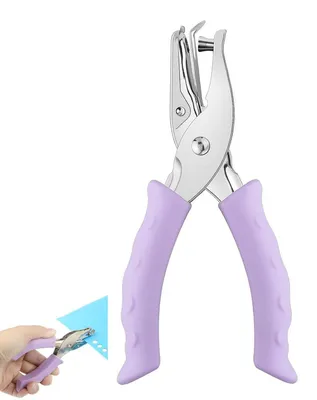 Zdjęcie produktu dla Otwór pojedynczy, fioletowy, metalowy, do papieru, kart PVC, rękodzieła, do użytku domowego, biurowego i szkolnego