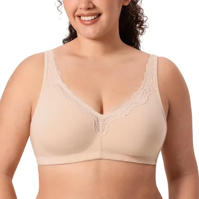 Produktbild von BHs ohne Bügel für Damen, in großen Größen, Farbe: Beige
