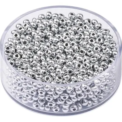 Produktbild von KNORR PRANDELL 213118711 Böhmische Rocailles Ø 25 mm Glas silberfarben