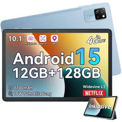Produktbild von Blackview Tab 60 Pro 10" Tablet, Dual 4G SIM LTE, Android 15, 12(4+8)GB RAM + 128GB ROM/2TB, Unisoc T606 Octa-core
