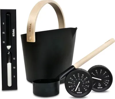 Produktbild von SET> Tylö Saunazubehör in Brilliant Black (5-tlg.)