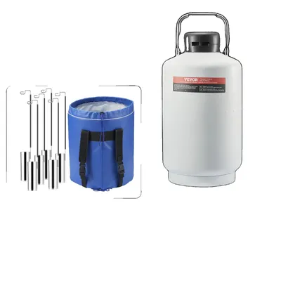 Zdjęcie produktu dla Zbiornik na ciekły azot VEVOR, pojemność 30 l, wytrzymały stop aluminium, wszechstronne zastosowanie, 10 l