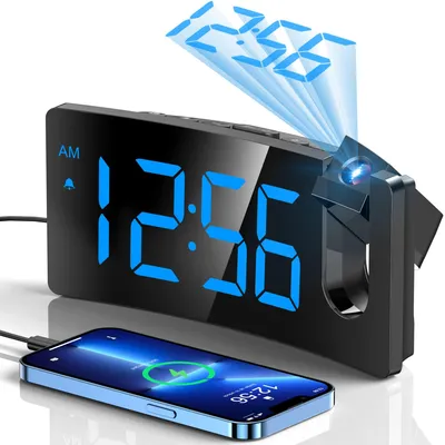 Produktbild von GOLOZA Projektionswecker Nachttisch, Digitaluhr mit 180° Projektor, LED