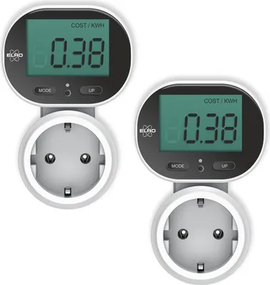 Produktbild von 2er Set Sttommesser Energiemesser Steckdose, Verbrauchsmesser kippbares Display