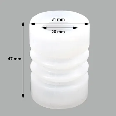 A white rubber seal with dimensions indicated by measurement lines and text.
