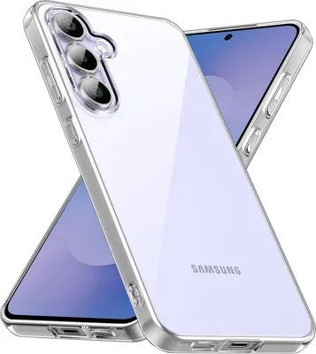 A clear phone case with a silver trim is shown, with a phone inside it.