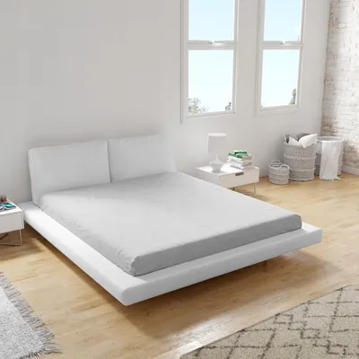 Produktbild von Bettlaken - Spannbettlaken mit Gummizug - 90x200 cm - Jersey - 160g/m2 - Hellgrau - Hochwertiges