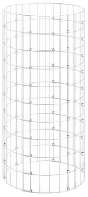 Produktbild von vidaXL Gabionen-Säule Rund Verzinkter Stahl Ø50x100 cm
