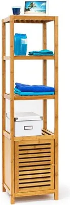 Immagine prodotto di Mensola da bagno in bambù con anta