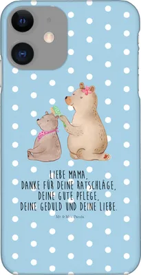 Produktbild von Mr. & Mrs. Panda Iphone 11 Handyhülle Bär Kind - Blau Pastell - Geschenk, Muttertag, Cover, Mama, Handy Schutzhülle, Hülle, Pro, Familie