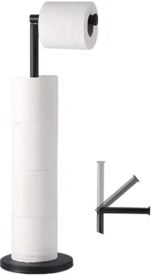 Produktbild von Toilettenpapierhalter aus Edelstahl 304 - mit Stauraum, 17 x 56,5 x 15 cm