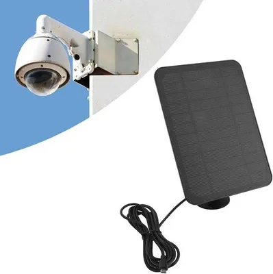 Zdjęcie produktu dla Ładowarka słoneczna 4 W 5 V do kamer monitoringu, wodoodporna, czarna