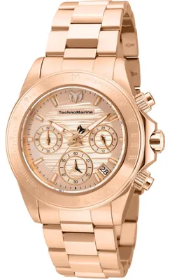 Obrázok produktu pre TechnoMarine Manta TM-219017 Dámske Hodinky - Quartz Hnací Mechanizmus - Nerezová Oceľ s Rúžovým Zlato Ciferníkom - 38 mm