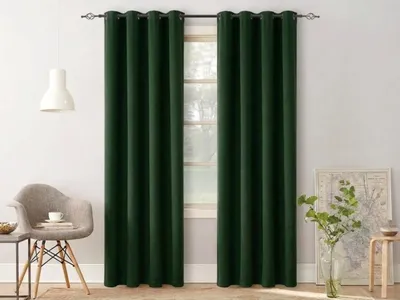 Obrázek produktu pro Závěs OXFORD LIGHT 140x250, tmavě zelený, kroužky, Obrázek vytvořený pomocí AI