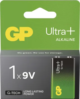 Alkalická baterie GP Ultra Plus 9V (6LR61), 1 ks