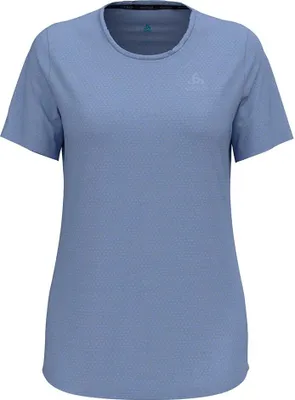 Image de Odlo Crew Active 365, t-shirt à manches courtes en lin, couleur bleu, taille M, pour femme